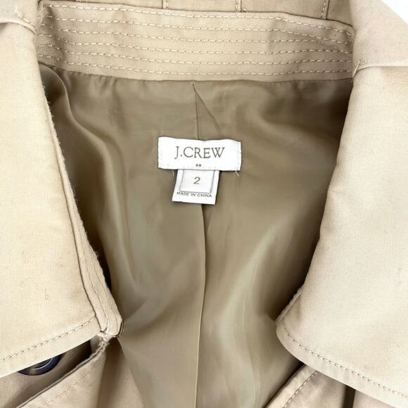 J‎ Crew Factory Women's Belted Double Breasted Tan Trench Coat - Picture 7 of 11